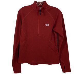 North Face Womens Size S Flight Series Half Zip Sweatshirt Zip Pocket Thumbholes